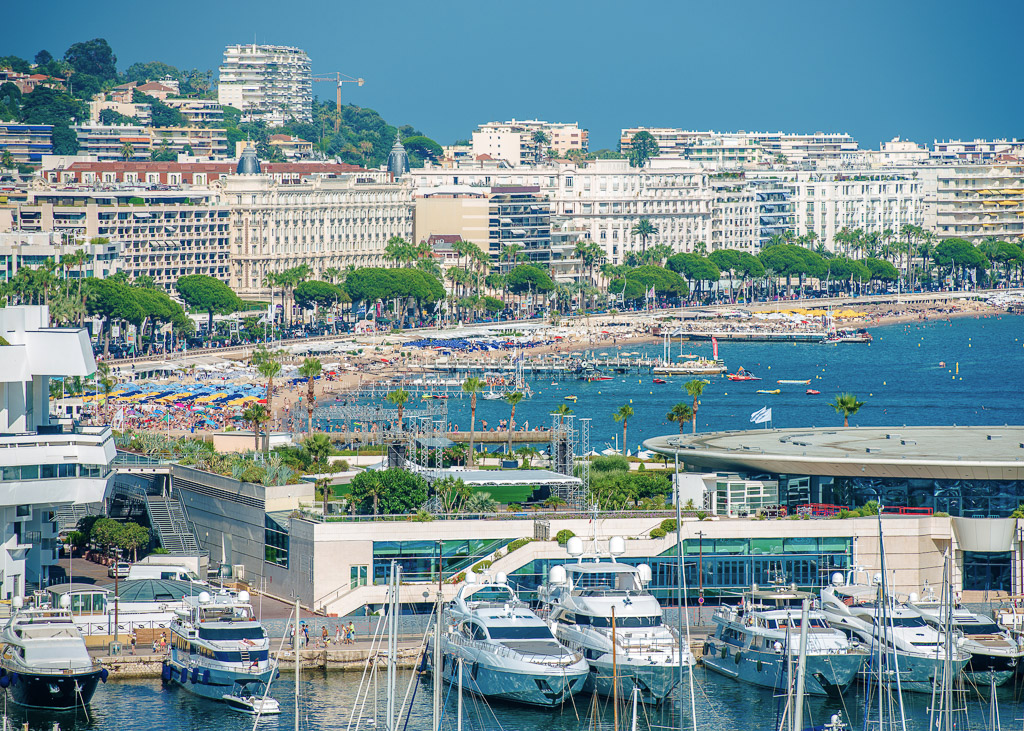 Marina and Beach Cannes, Cote d'Azur, France