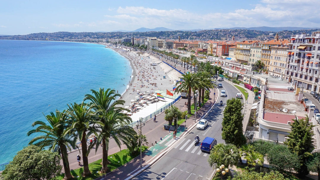 Nice, Cote d'Azur, France seen from Castle Hill