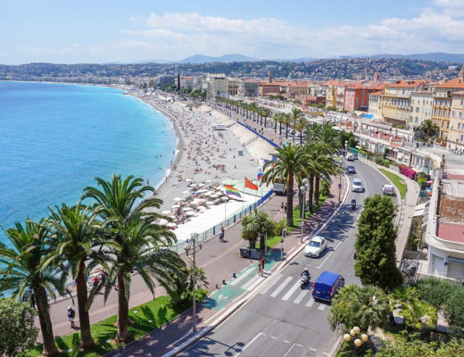 Nice, Cote d'Azur, France seen from Castle Hill