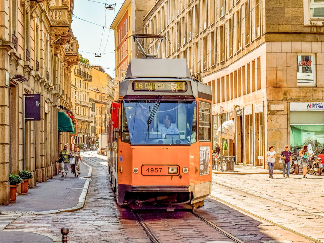 Tram, Duomo, Milan, Italy