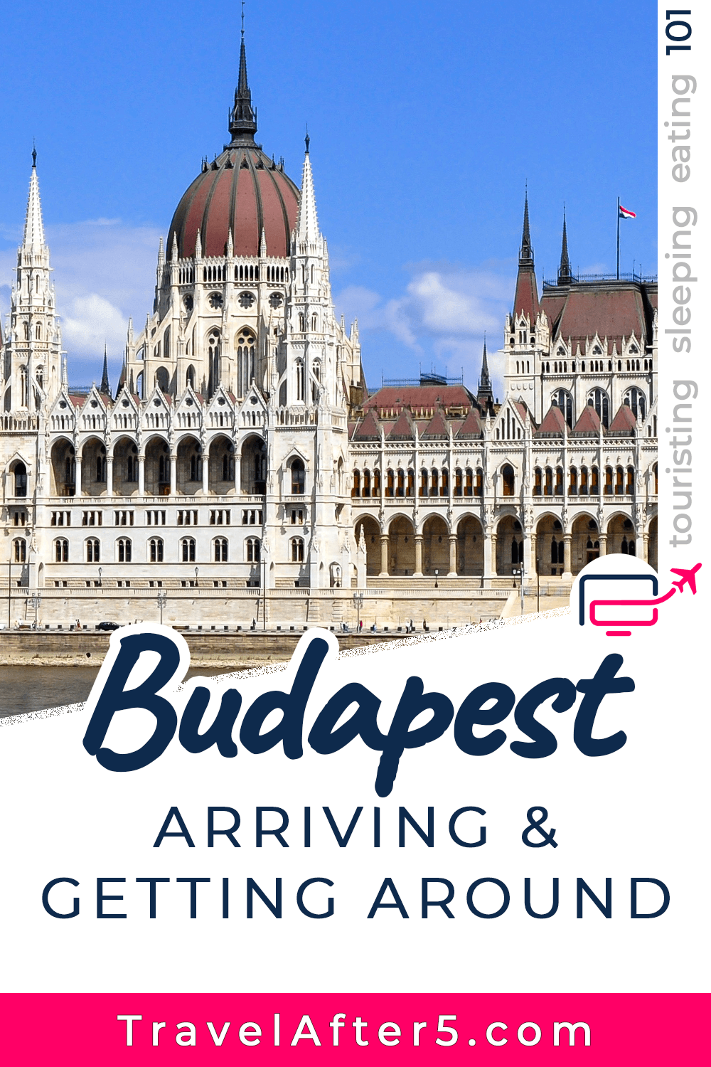 Pinterest Pin to Budapest 101, Arriving & Getting Around, by Travel After 5